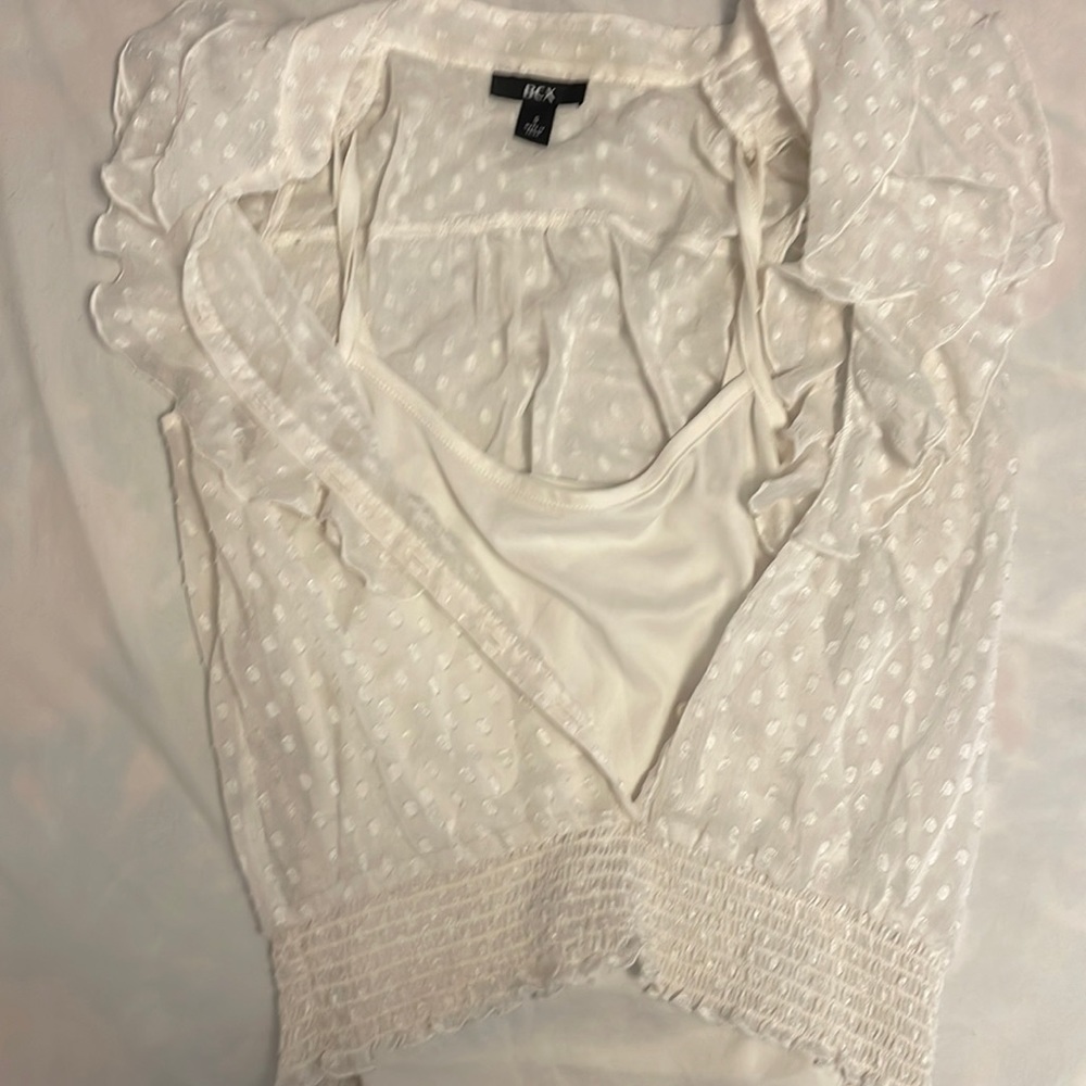 BCX white lace/ Size S